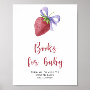 Poster fraise - livres pour bébé