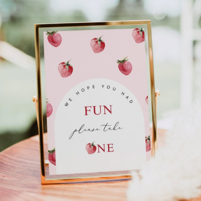 Poster Fraise premier anniversaire Faveurs (Créateur téléchargé)