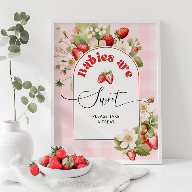 Poster Framboise doux bébé bébé bébé bébé sont doux (Créateur téléchargé)