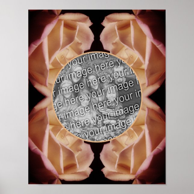 Poster Frame Floral Tinté Rosebud Jaune Ajouter Votre Pho (Devant)