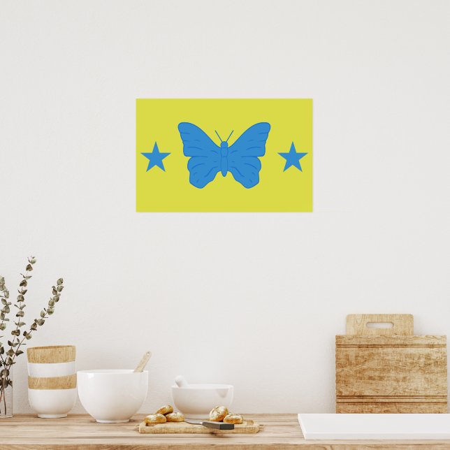 Poster Framed print with Flag of Bady Bassitt, Brazil (Cuisine)