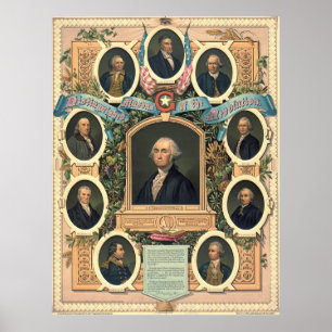 Poster Franc-maçons 1876 de révolution américaine