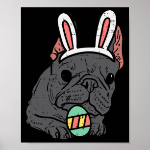 Poster Français Buldog Bunny mignon Français Chien Hommes