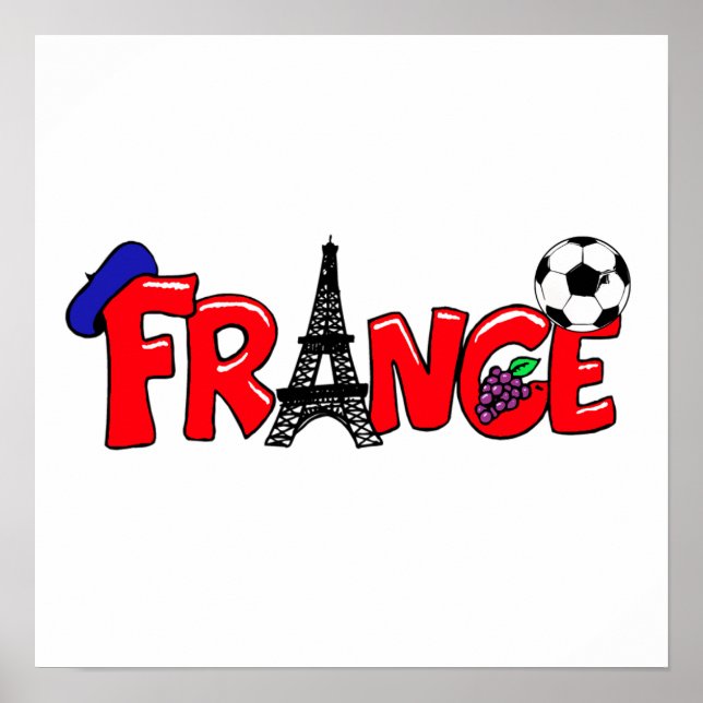 Poster Français culture football cadeaux (Devant)