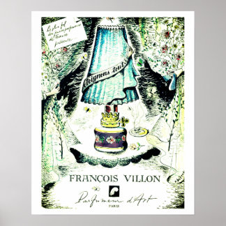 Poster Français Parfum François Villon publicité Imprimer