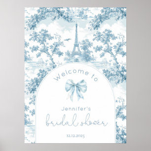 Poster Française Toile de Jouy Arche élégante Mariée Bien