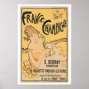 Poster France-Champagne, 1891 - Nourriture & Boisson Vint