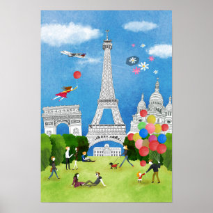Poster France colorée