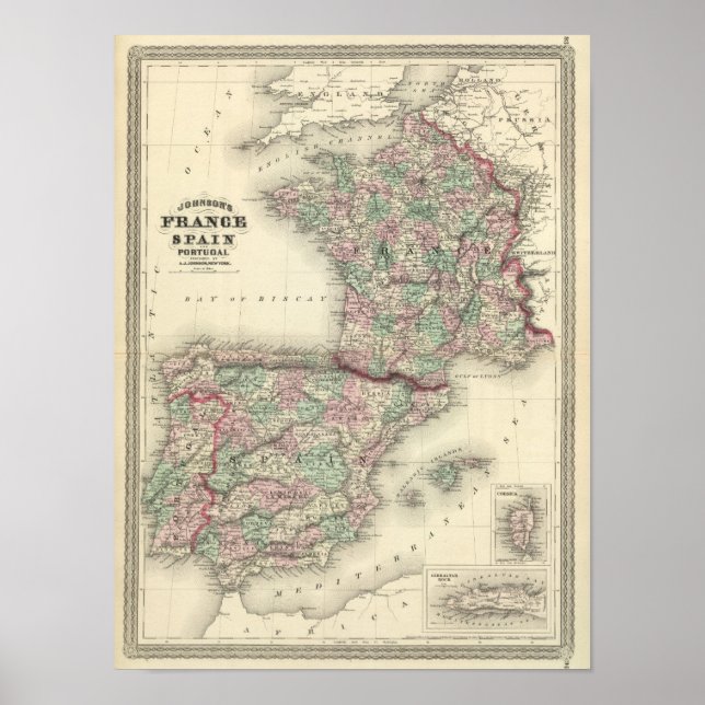 Poster France, Espagne et Portugal (Devant)