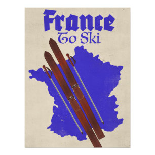 Poster France Pour Skier