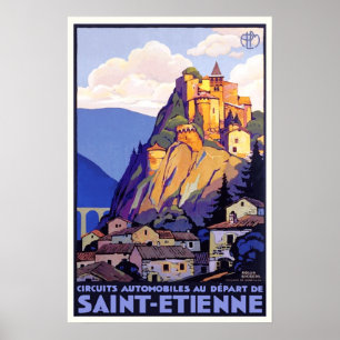 Poster France Saint Etienne Cornillon Vintage voyage