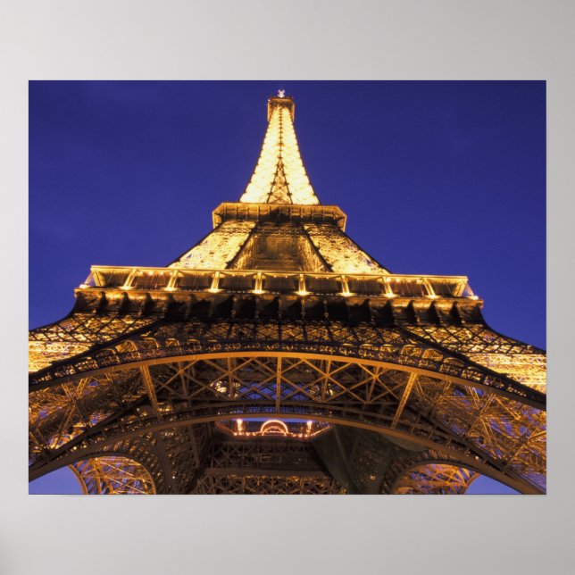 Poster FRANCE, Tour Eiffel de Paris, vue du soir (Devant)