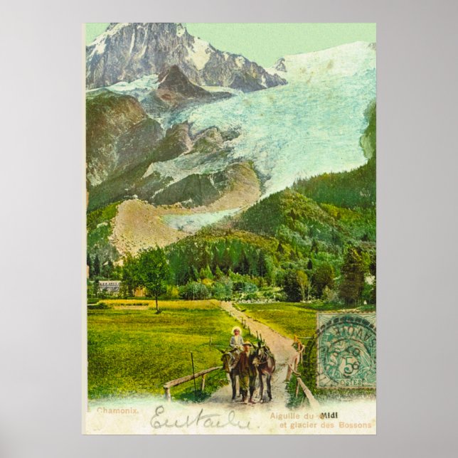 Poster France vintage, Chamonix 1907 (Devant)
