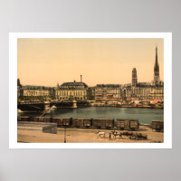 France vintage, pont Boieldieu, Rouen