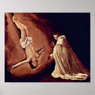 Poster Francisco de Zurbaran - vision de St Pedro Nolasco