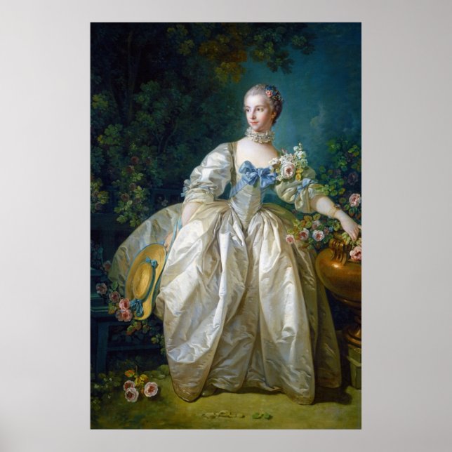 Poster FRANCOIS BOUCHER - MADAME BERGERET portrait art (Devant)