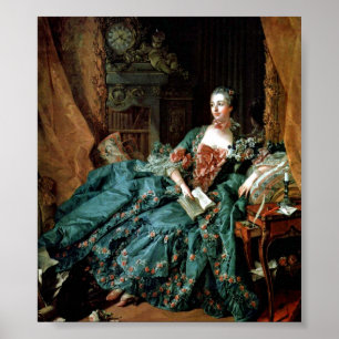 Poster Francois Boucher - Madame de Pompadour Portrait