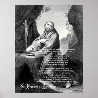 Poster François, "Ô Seigneur, fais de moi un instrument d