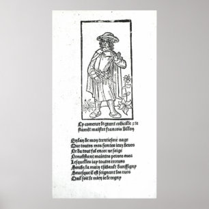 Poster Francois Villon, d'Oeuvres