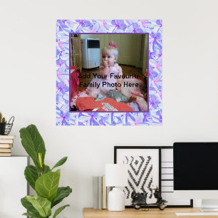 Poster Frangipani Mauve Et Rose, Photo