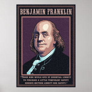Poster Franklin -Liberté