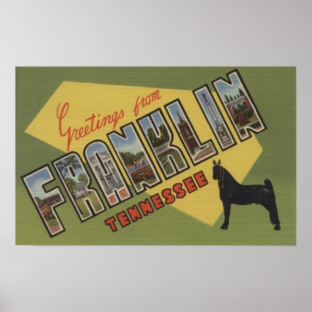 Poster Franklin, Tennessee - Scènes de grandes lettres (Devant)