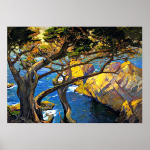Poster Franz Bischoff - Arbres nés à gauche, Monterey