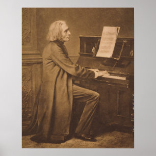 Poster Franz Liszt at the Piano