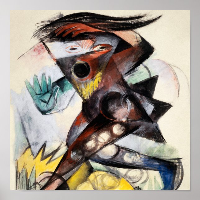 Poster Franz Marc Caliban célèbre peinture (Devant)