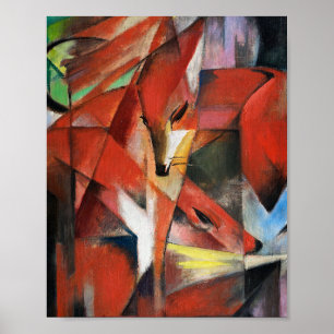 Poster Franz Marc Célèbre Peinture Les Renards