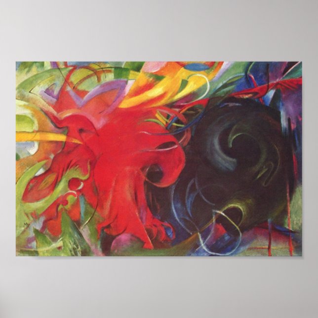 Poster Franz Marc - Formes de combat (Devant)
