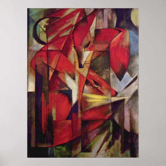 Poster Franz Marc - Renards (Devant)