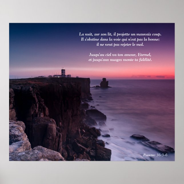 Poster (Französisch) Lila Rock Psalm 36 (Vorne)