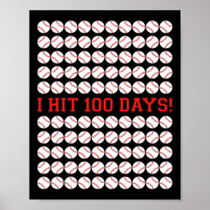 Poster Frappe 100 Jours De Baseball Scolaire 100E Jour Ca
