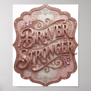 Poster Frappe Or PLUS COURAGEUX PLUS FORT