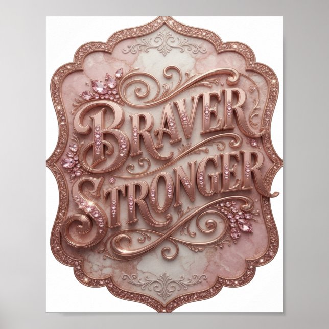 Poster Frappe Or PLUS COURAGEUX PLUS FORT (Devant)