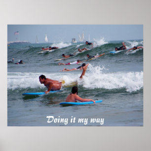 Poster Frapper Les Vagues_ Affiche_par Elenne Boothe