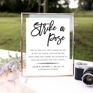 Poster Frapper un pot Booth photo Mariage