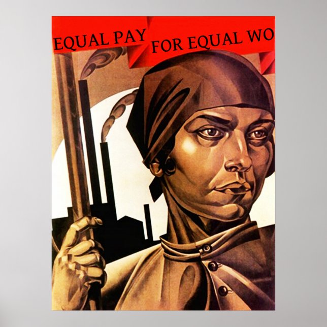 POSTER ~ Frauenrechte zahlen gleich für gleich zwe (Vorne)