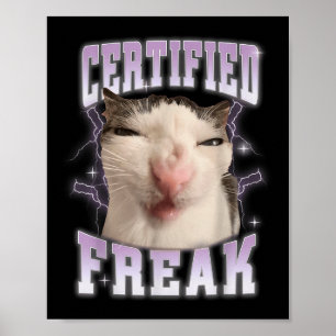 Poster Freak certifié Mange Ciment Chat maudit Drôles de