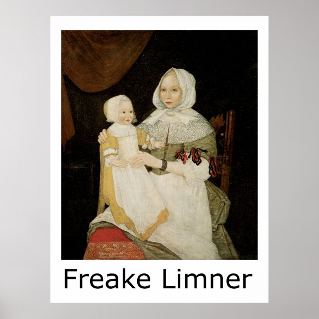 Poster Freake Limner Mme Elizabeth Freake et bébé Mary (Devant)