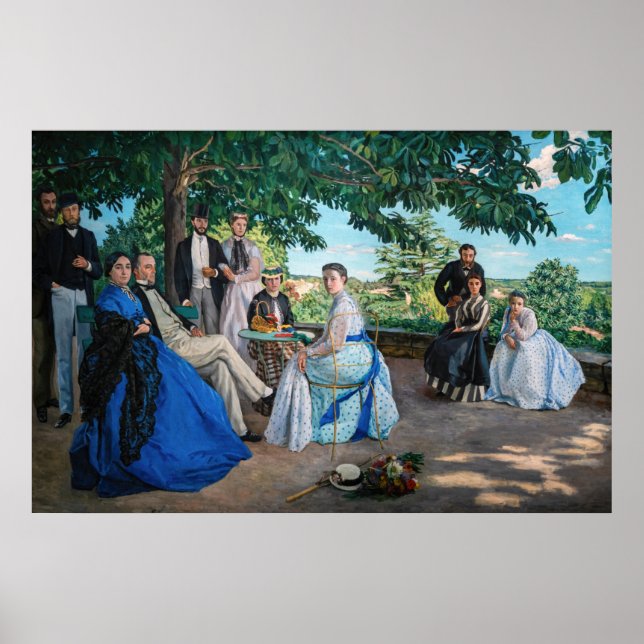 Poster Frédéric Bazille - La Réunion Familiale (Devant)