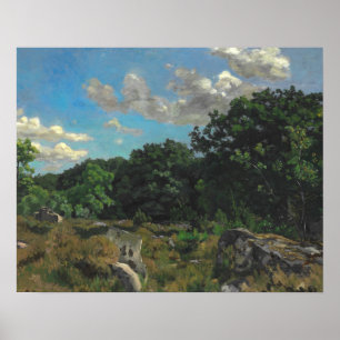 Poster Frédéric Bazille - Paysage de Chailly