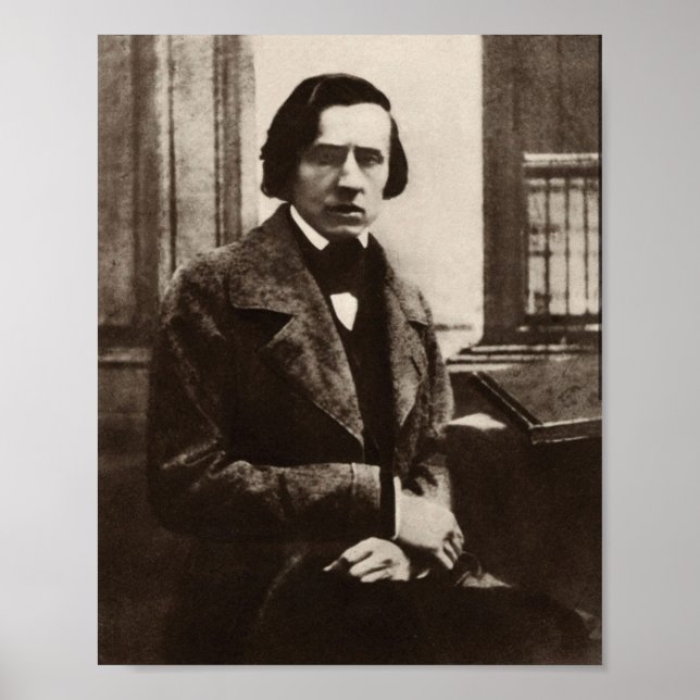 Poster Frédéric Chopin Polonais Compositeur Portrait (Devant)