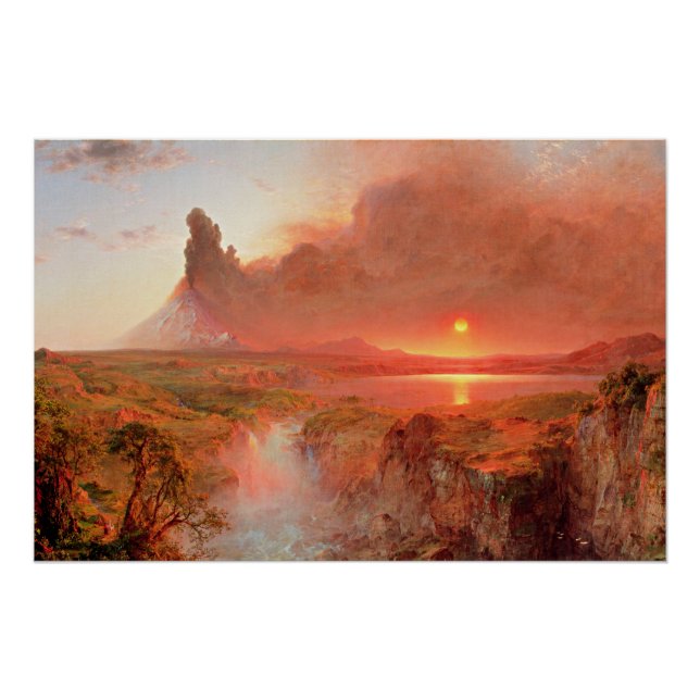 Poster Frederic Church, Cotopaxi (Equateur), fine art, (Devant)