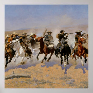Poster Frederic Remington Art Occidental "Dash Pour Le Ti