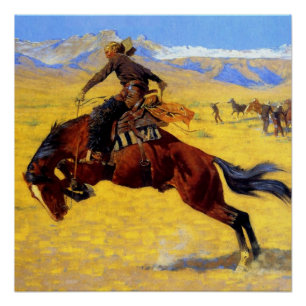 Poster Frédéric Remington Art "Un matin froid sur la Rang