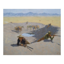 Frederic Remington - Lutte pour le trou d'eau