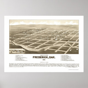 Poster Frederick, carte panoramique d'écart-type - 1883