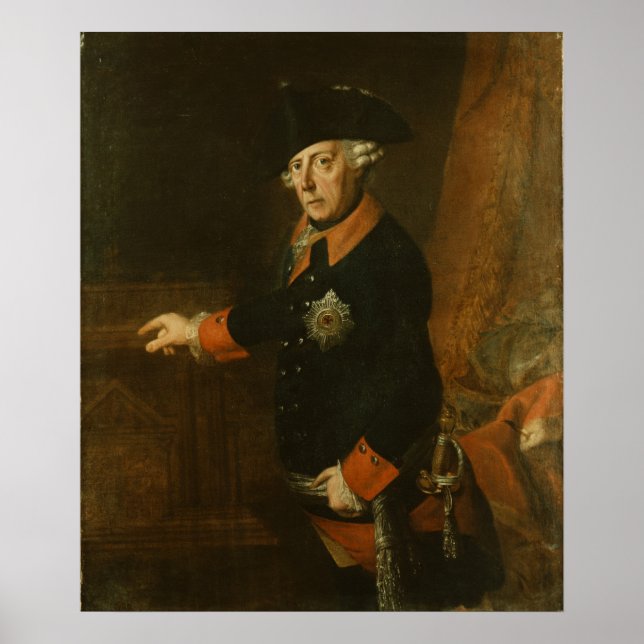 Poster Frederick II Le Grand de Prusse, vers 1763 (Devant)